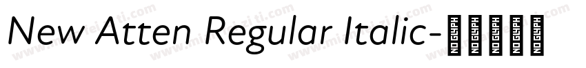 New Atten Regular Italic字体转换